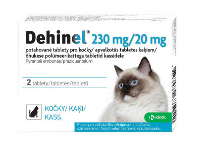 Dehinel 230mg/20mg pro kočky tbl.2