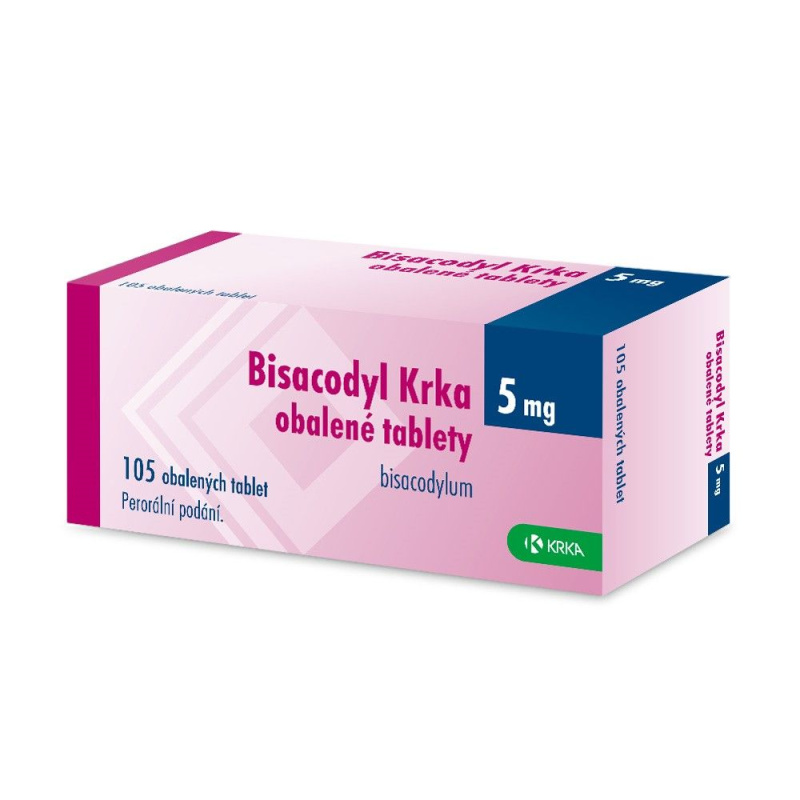BISACODYL KRKA 5MG Obalená tableta 105