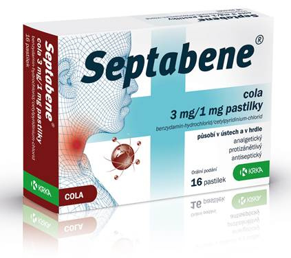 SEPTABENE Cola 3mg/1mg 16 pastilek