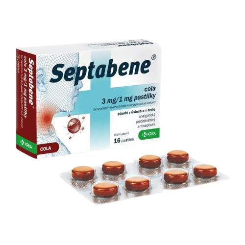 SEPTABENE Cola 3mg/1mg 16 pastilek
