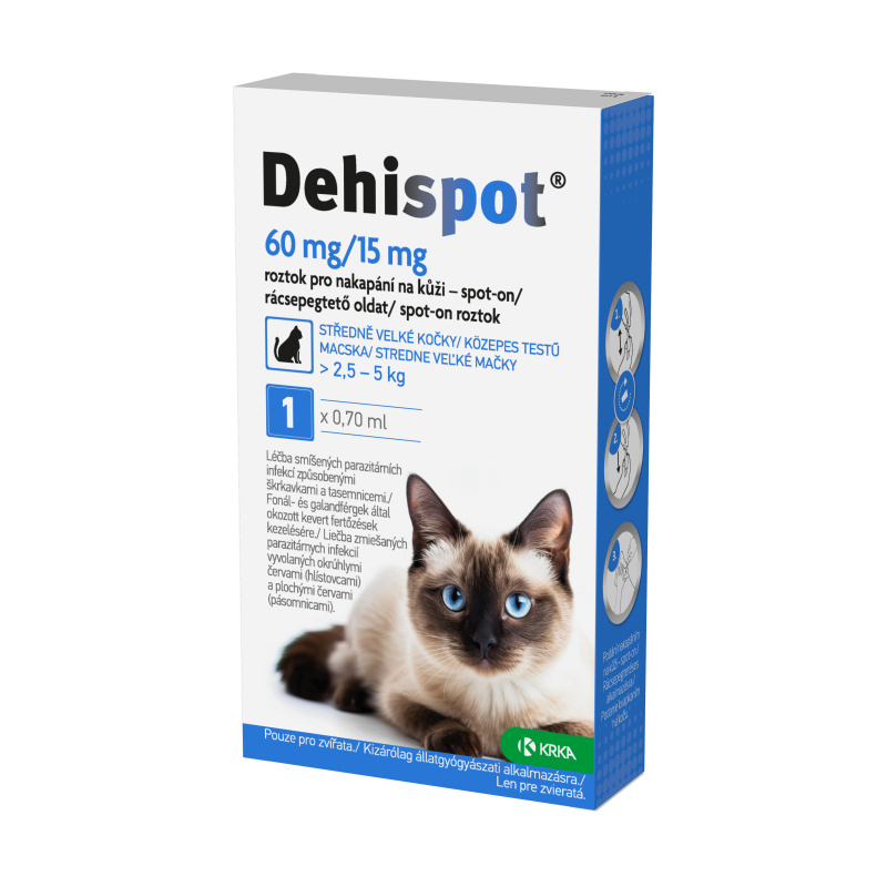 Dehispot 60mg/15mg spot-on 1x0.70ml