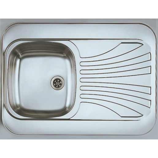 Dřez 1K 800/600 pravý satén + sifon