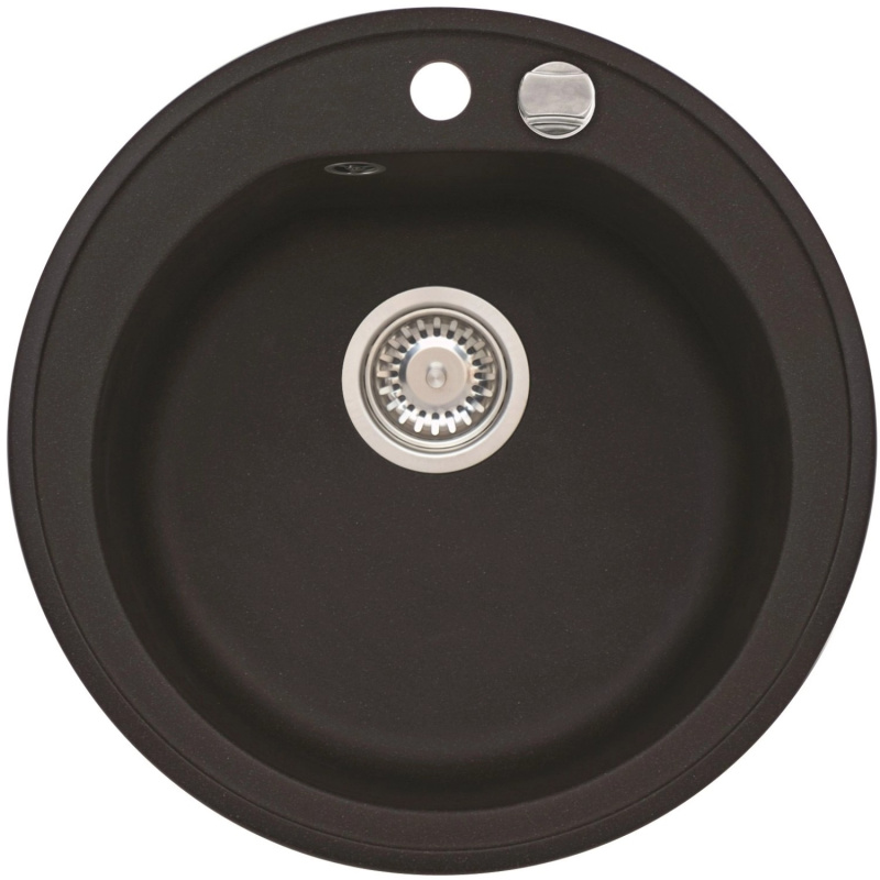 Alveus Granitový dřez Niagara 10, černá, pr. 51 cm