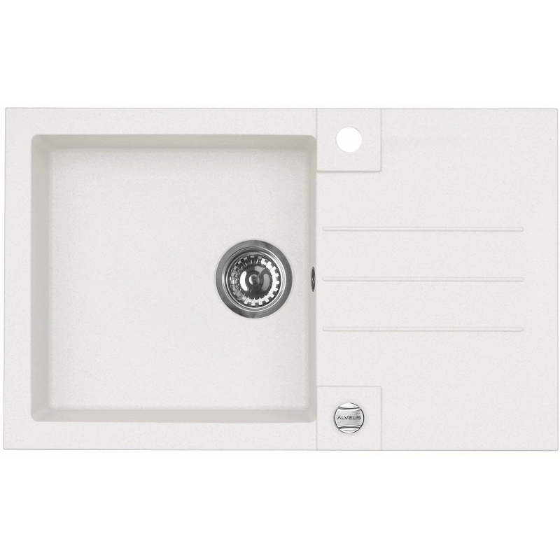 Alveus Granitový dřez Rock 130, bílá, 78 x 48 cm