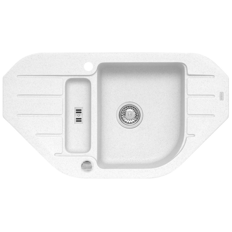 Alveus Granitový dřez Niagara 60, bílá, 90 x 50 cm