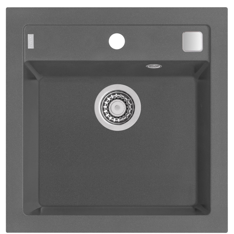 Alveus Granitový dřez Formic 20, ocelová, 52 x 51 cm