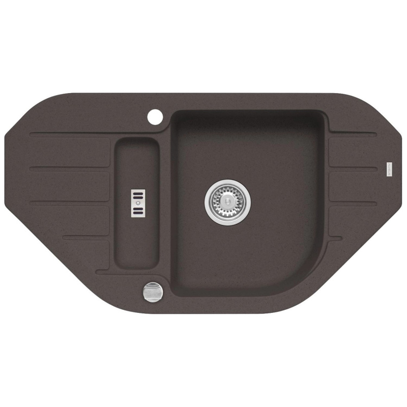 Alveus Granitový dřez Niagara 60, čokoládová, 90 x 50 cm