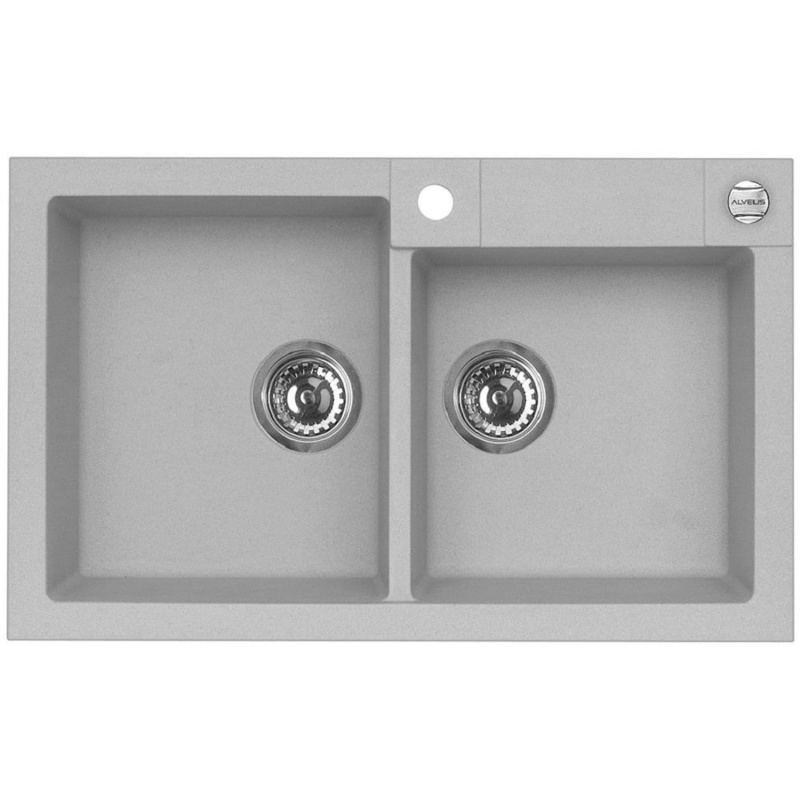 Alveus Granitový dřez Rock 90, beton, 78 x 48 cm