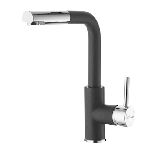 Alveus Siros dřezová baterie s vytahovací sprškou černá 1 129 048