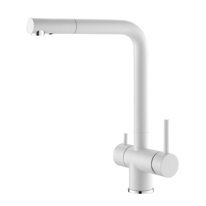 Alveus Stojánková páková dřezová baterie Aquila bílá