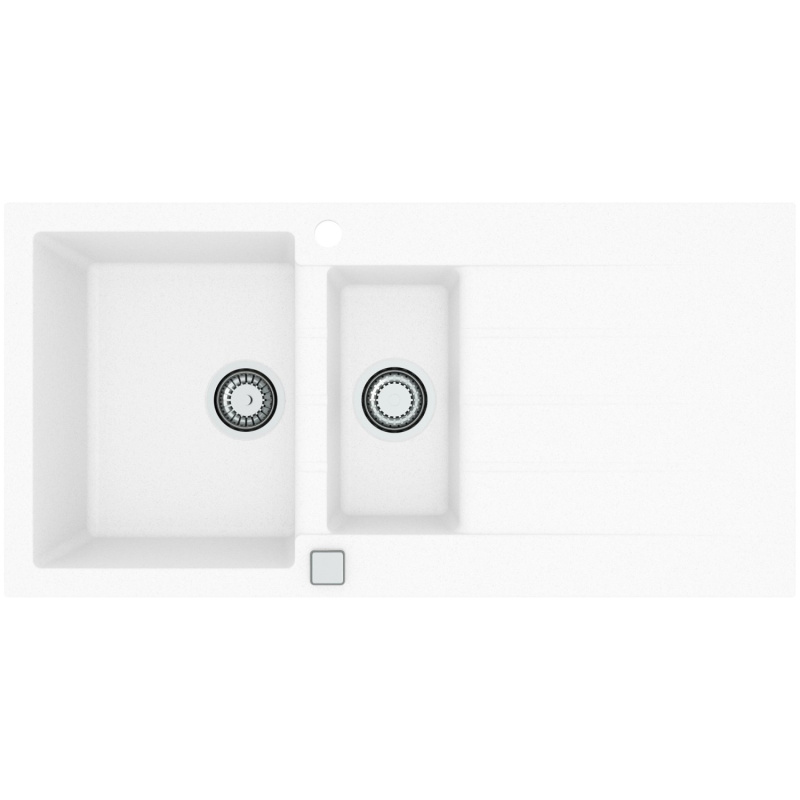 Alveus Granitový dřez Cadit 80, bílá, 100 x 50 cm