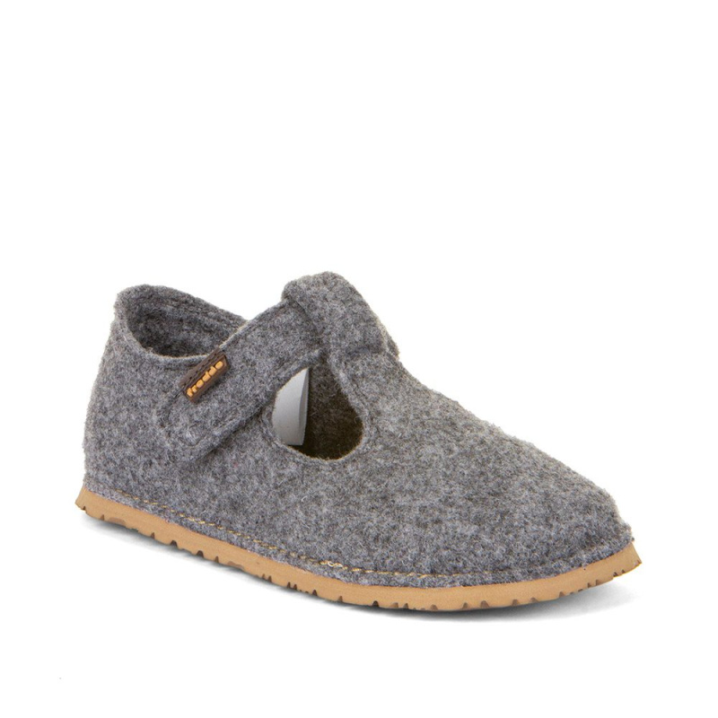 Chlapecké barefoot bačkory FLEXY WOOLY Gray; Froddo; G1700378-2; šedá - 27