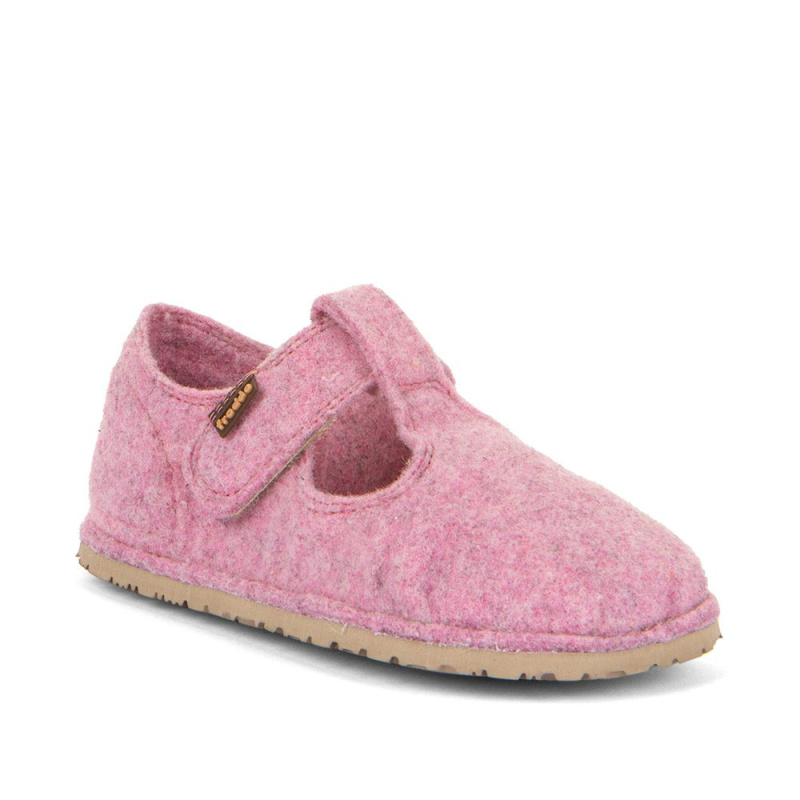 Dívčí barefoot bačkory FLEXY WOOLY Pink; Froddo; G1700378-7; růžová - 27
