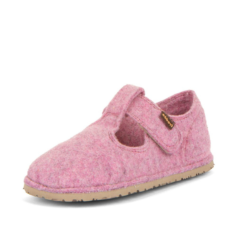 Dívčí barefoot bačkory FLEXY WOOLY Pink Froddo G1700378-7 růžová - 28