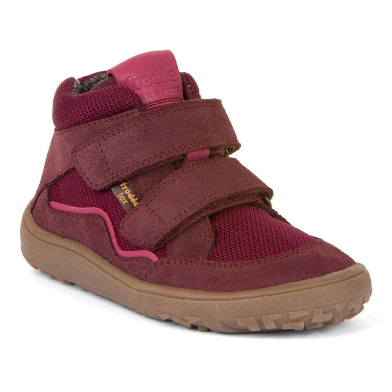 Dívčí barefoot boty TEX AUTUMN  Bordeaux Froddo G3110254-4 červená - 24