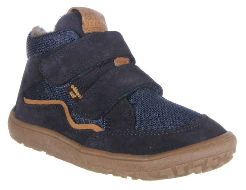 Chlapecké zimní barefoot boty TEX WOOL Dark Blue, Froddo, G3110254-W, tmavě modrá - 27