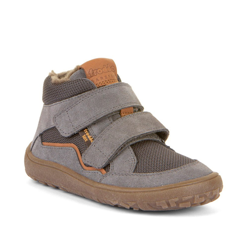 Dětské zimní barefoot boty TEX WOOL Gray, Froddo, G3110254-3W, šedá - 24
