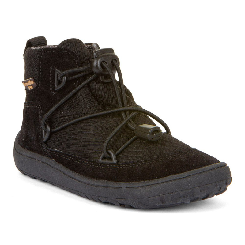 Dětské celoroční barefoot boty TEX TRACK Black Froddo G3110257-2 - černá - 27
