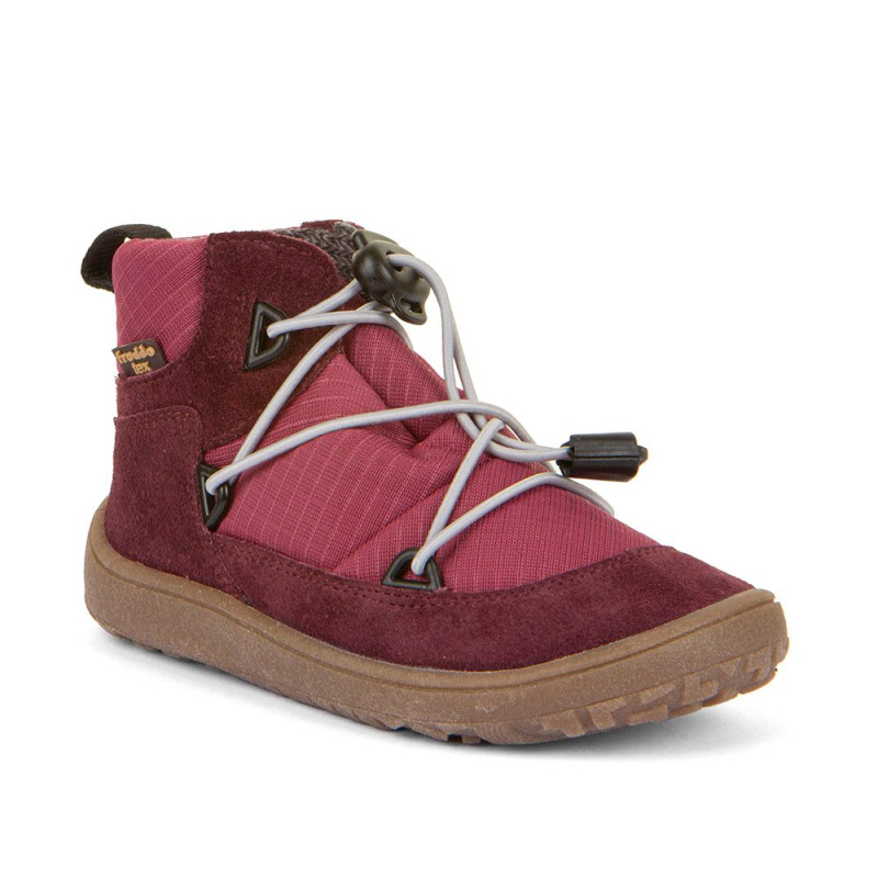 Dívčí celoroční barefoot boty TEX TRACK Bordeaux, Froddo, G3110257-7, červená - 30