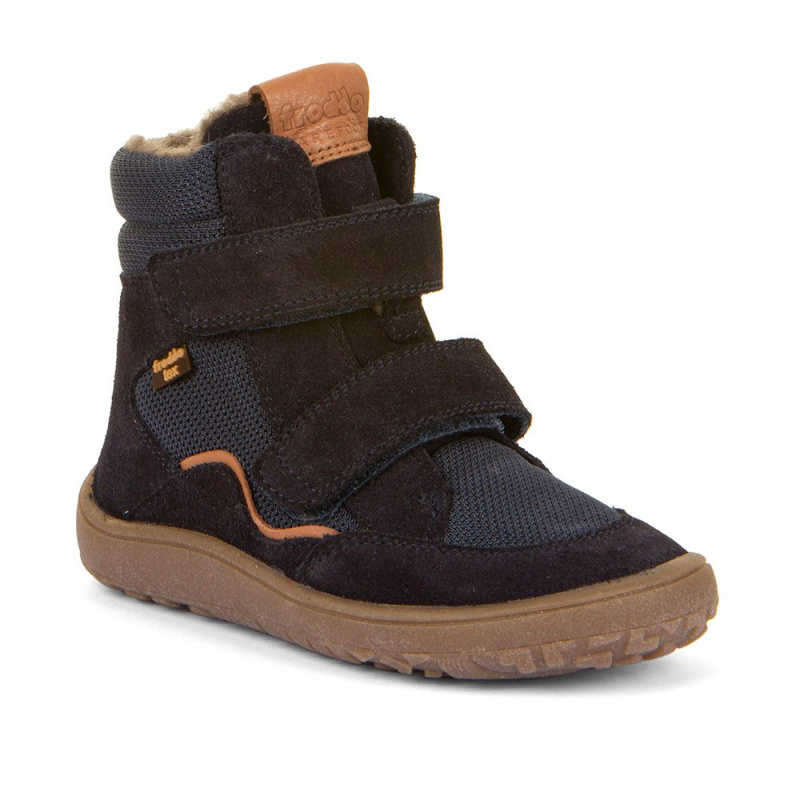 Chlapecké zimní barefoot boty TEX WINTER Dark Blue, Froddo, G3160233, tmavě modrá - 23