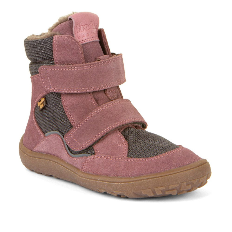 Dívčí zimní barefoot boty TEX WINTER Gray Pink, Froddo, G3160233-6, růžová - 31