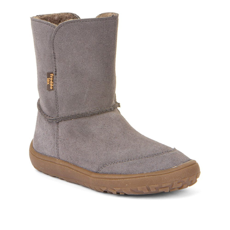 Dětské zimní barefoot boty TEX SUEDE  Gray, Froddo, G3160238-3, šedá - 27