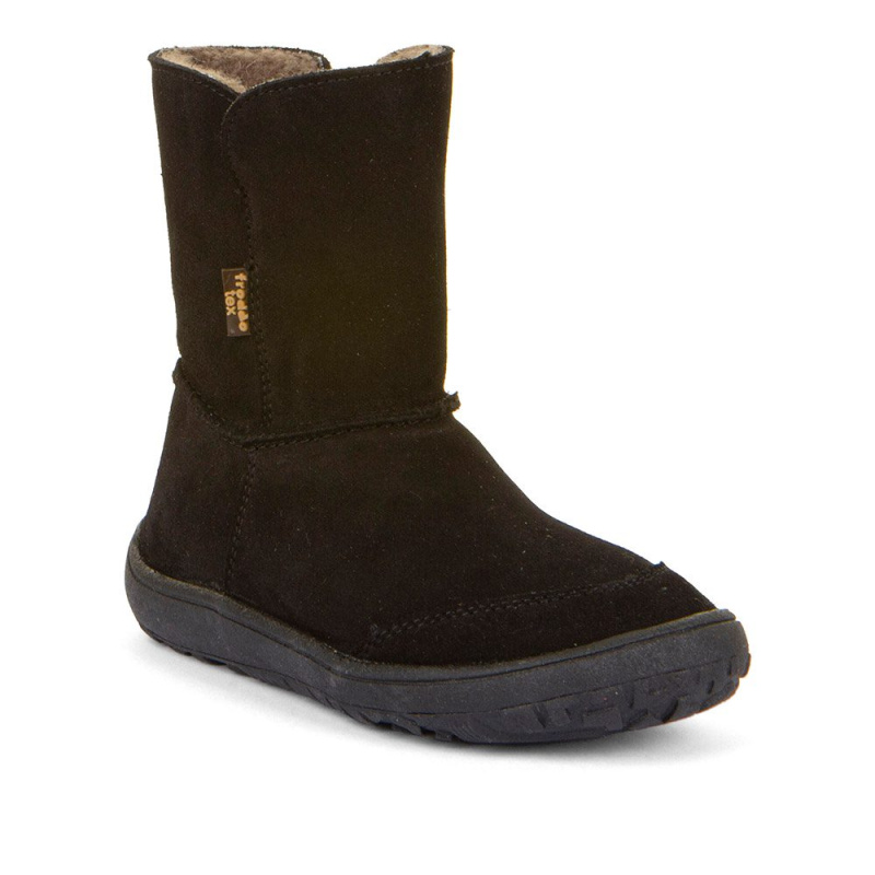 Dětské zimní barefoot boty TEX SUEDE  Black, Froddo, G3160238-4, černá - 33