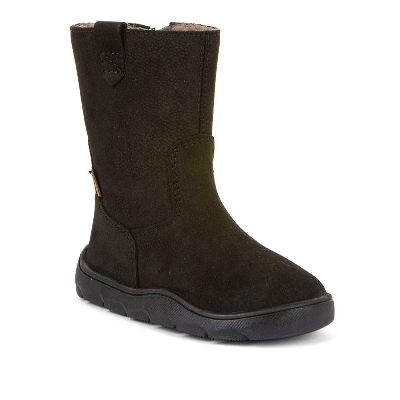 Dívčí zimní barefoot kozačky ZERU TEX BOOT Black, Froddo, G3160242-1, černá - 28