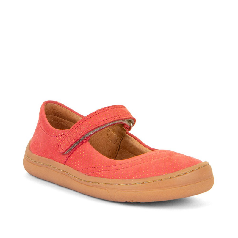 Dívčí barefoot baleríny MARY J Coral Froddo G3140184-7 červená - 29