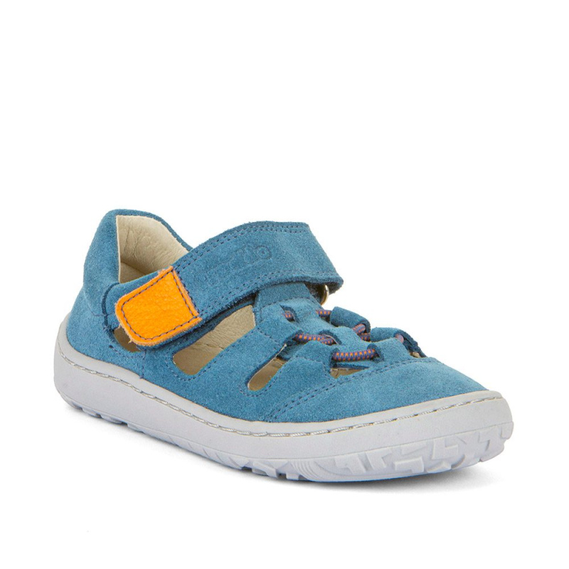 Dětská barefoot sandály ELASTIC Jeans Froddo G3150262-14 světle modrá - 29