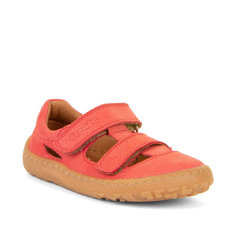 Dívčí barefoot sandály SANDAL Coral Froddo G3150266-13 červená - 31