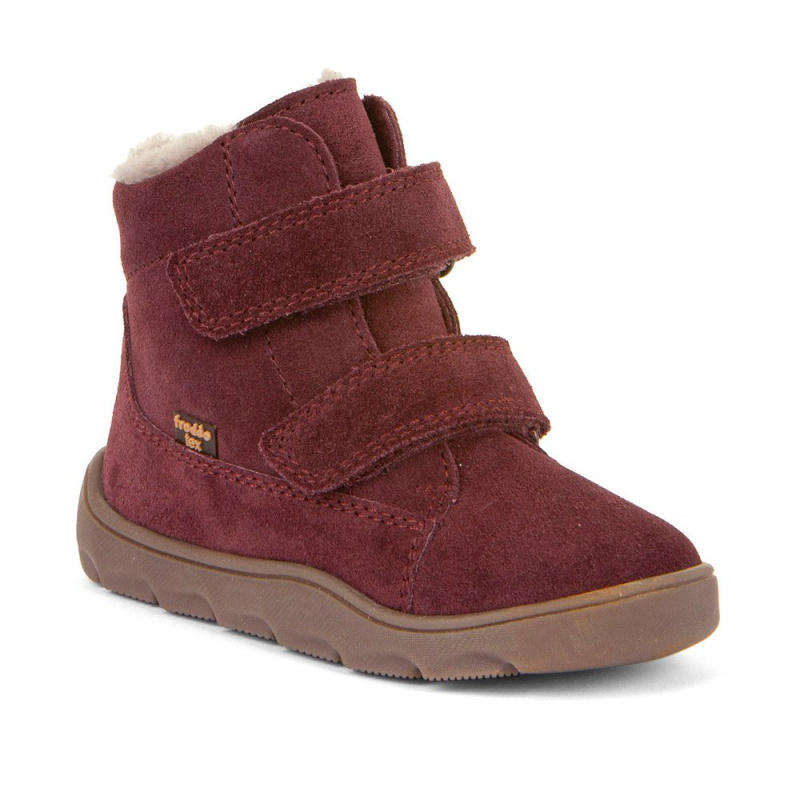 Dívčí zimní barefoot boty ZERU TEX FURRY Bordeaux Froddo G2110151-4 - 25