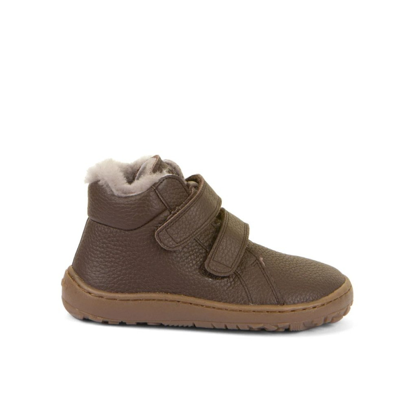 Dětské zimní zateplené barefoot boty FRODDO KOTNÍKOVÉ ZIMNÍ FURRY tmavě hnědé - 21