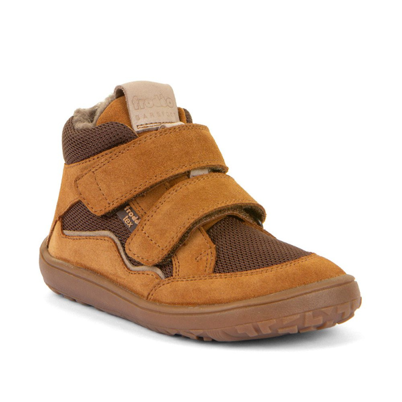 Dětské zimní barefoot boty TEX WOOL Cognac Froddo G3110266-4W - 38