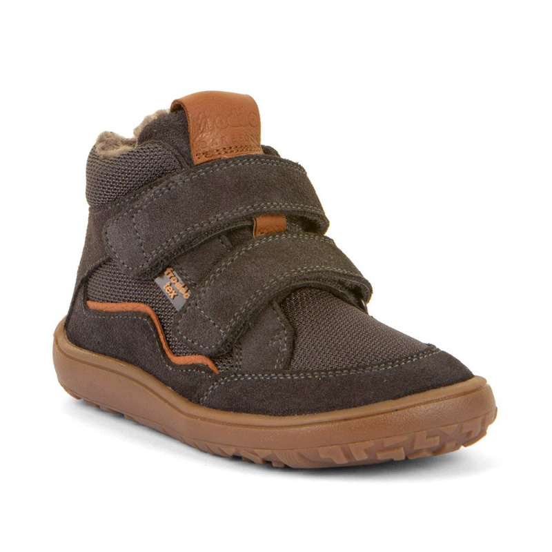 Dětské zimní barefoot boty TEX WOOL Grey Froddo G3110266-5W - 34