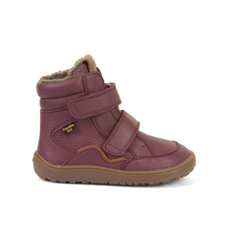 Dětské barefoot zimní boty FRODDO WINTER TEX vínové - 23