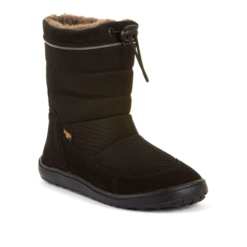 Dětské zimní barefoot sněhule UP TEX SNOW WOOL Black  G3160249 - 36