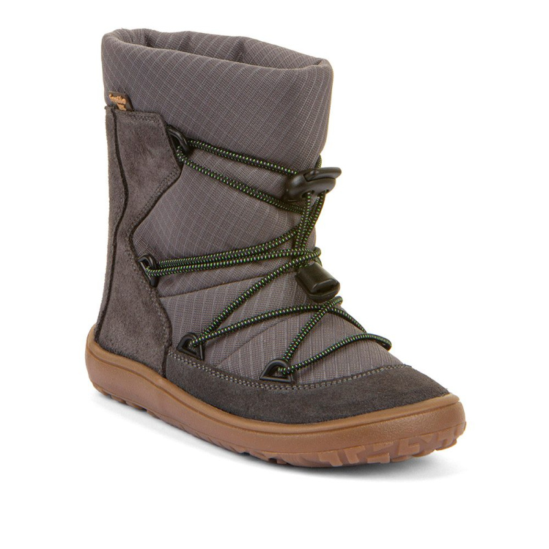 Chlapecké zimní barefoot boty TEX TRACK WOOL Gray G3160251-1 - 32