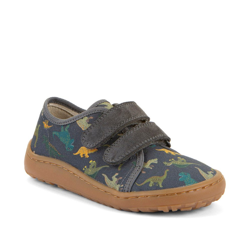 Chlapecké plátěné barefoot tenisky CANVAS GREY+ Froddo G1700440-31 - 35