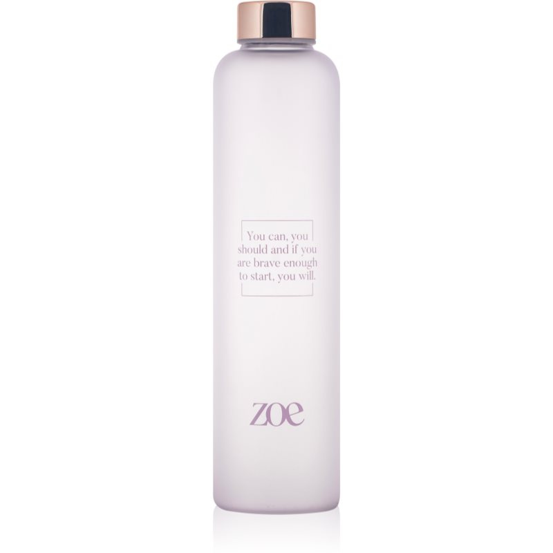 ZOE Quote Glass Bottle skleněná láhev na vodu barva Purple 750 g