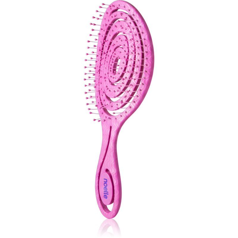 Noelle Hairbrush plochý kartáč Pink Spiral 1 ks
