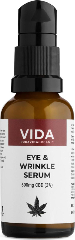 Pura Vida Organic CBD Oční sérum proti vráskám, 600 mg 30 ml