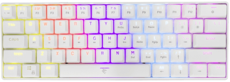 Klávesnice White Shark SHINOBI Brown Switch / US / bílá Varianta: ivi1