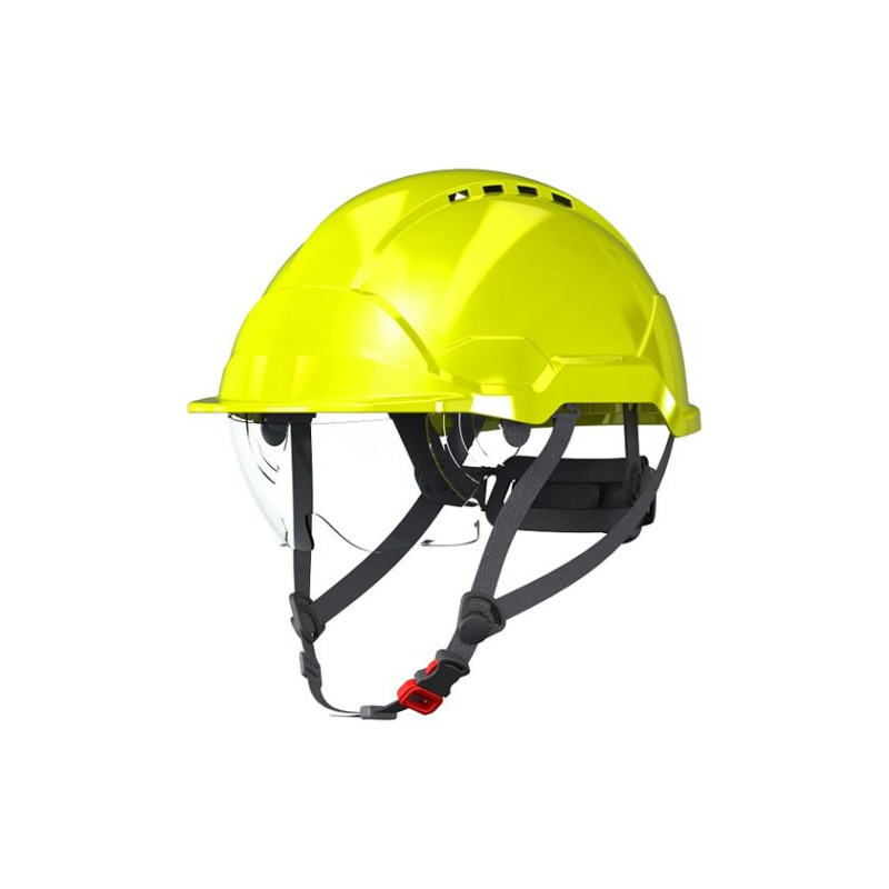 Přilba PAB WH1-0 s integrovaným zorníkem, hi-viz
