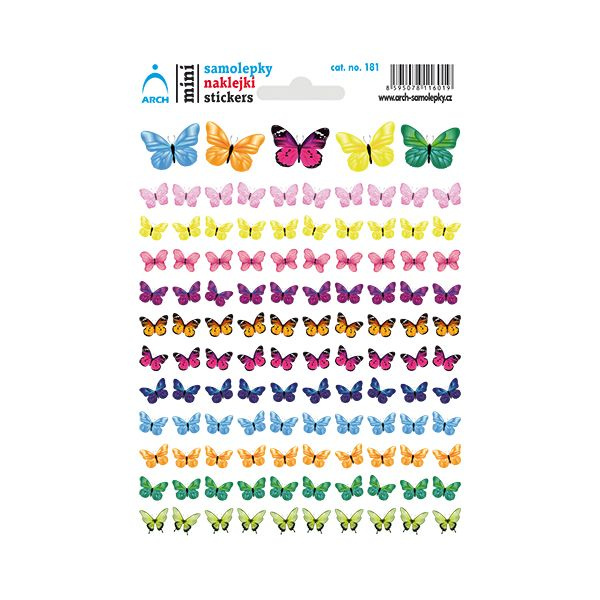 Samolepky 11,5x17cm - Motýlci