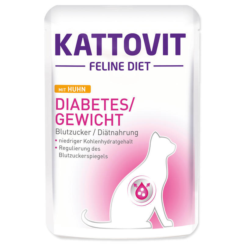 Kattovit Cat Diabetes/Gewicht kuře kapsa  85g