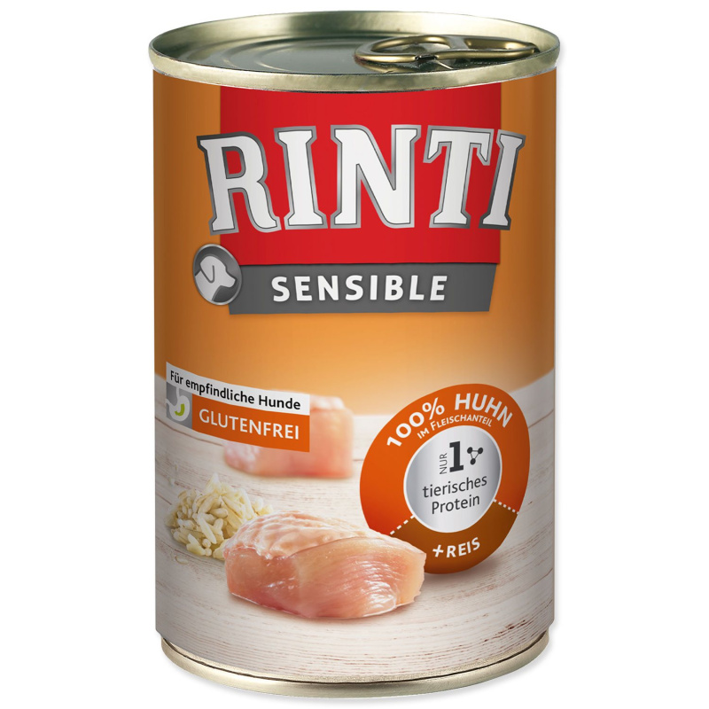 RINTI Konzerva pro psy Sensible Adult kuře a rýže, 400 g