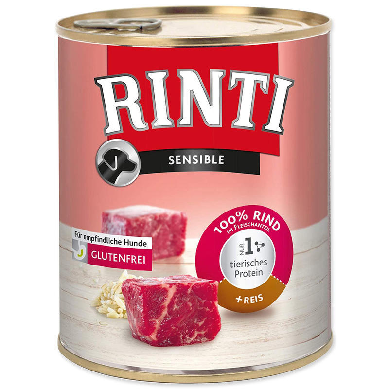 Konzerva RINTI Sensible hovězí + rýže 700g