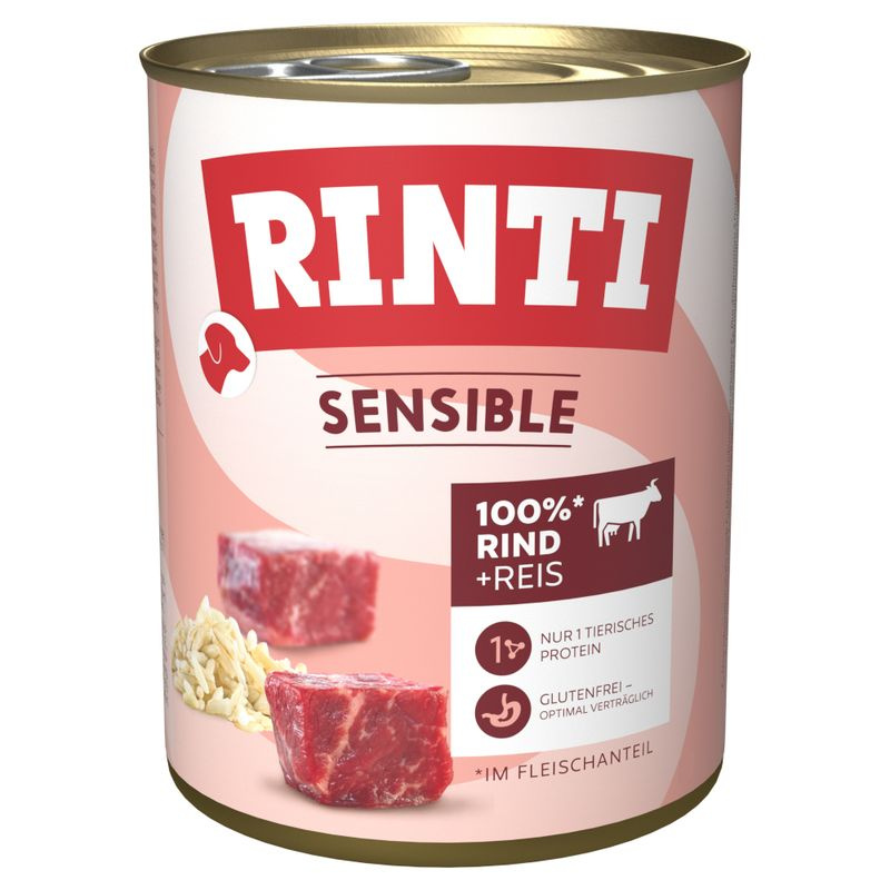 Konzerva RINTI Sensible hovězí + rýže 700g
