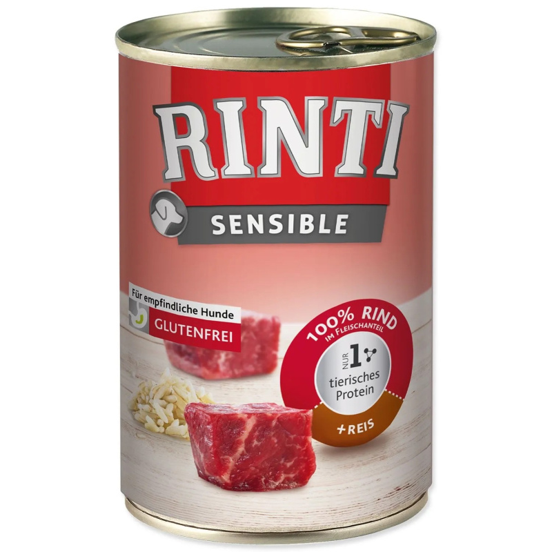 Konzerva RINTI Sensible hovězí + rýže 400 g